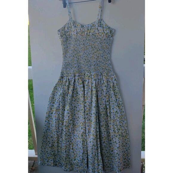 FREE PEOPLE LAVENDER DAZE SMOCKED MIDI DRESS SZ S - Picture 7 of 12